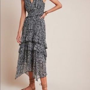Anthropologie Marcella Tiered Midi Dress, Size XL